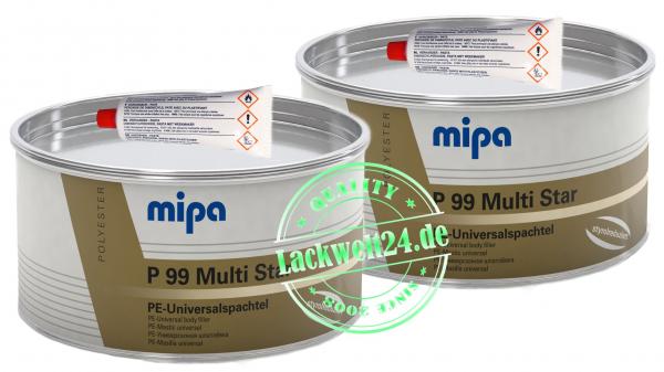 2 Dosen MIPA P99 - Füll-Spachtel, Multispachtel, inkl. Härter, je 2kg